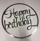 Монограмма напись Happy Birthday в кругу Manific Decor из зеркального пластика Серебряная 60*60 см (06.14) - изображение 3