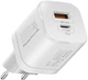 Сетевое зарядное устройство Promate PowerPort-33 Вт USB-C+USB-A White (powerport-33.white) - изображение 1