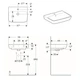 Умывальник подвесной GEBERIT SELNOVA SQUARE 550x440x175мм прямоугольный белый 500.290.01.1 - изображение 2