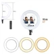 Профессиональная Студийная Светодиодная Кольцевая LED лампа 36 см Ring Light RL-14 . Пульт дистанционного управления Селфи кольцо блогера 36см + bluetooth пульт - изображение 2