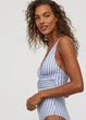 Купальник H&M 36 бело голубой полоска 26128117771 - изображение 3