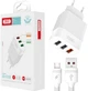 Зарядний пристрій XO L72 3Amax (QC3.0 + 3 USB + кабель microUSB) White (25098) - зображення 1