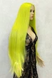 Парик на сетке Lace Wig Super Straight тон LEMON длинный желтый 100 см термостойкое волокно - изображение 3