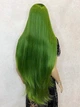 Парик на сетке Lace Wig Super Straight тон GREEN длинный зеленый 100 см термостойкое волокно - изображение 4