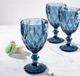 Келихи для вина з кольорового скла набір 6 шт Glassware 320 мл Синій - зображення 3