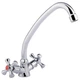 Смеситель для кухни Lidz Lamb 271F двухвентильный LDLAM271FCRM21889 Chrome - изображение 1