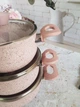 Набор посуды Oms 3027-Pink 6 предметов розовый - изображение 4