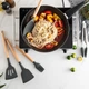 Силіконовий кухонний набір приладдя Kitchen Set 12 предметів (дерево+силікон) темно-сірий - зображення 5