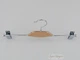 Вешалка Hanger WD 35 см для брюк и юбок металлическая с прищепками с вставкой из светлого дерева - изображение 4