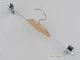 Вешалка Hanger WD 35 см для брюк и юбок металлическая с прищепками с вставкой из светлого дерева - изображение 5