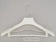 Плечики вешалки Hanger TZP6682 44 см белого цвета пластмассовые с ребристым плечом и перекладиной - изображение 2
