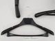 Плечики вешалки Hanger TZP8822 43 см черного цвета пластмассовые с ребристым плечом - изображение 1