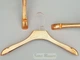Плечики вешалки Hanger 40 см пластмассовые широкие под дерево медного цвета - изображение 1