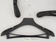 Плечики вешалки Hanger TZP6681 39 см черного цвета пластмассовые с ребристым плечом - изображение 1