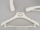 Плечики вешалки Hanger TZP8830 38 см пластмассовые с ребристым плечом белые - изображение 1