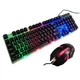 Комплект проводной клавиатура с мышкой KEYBOARD KT-288 Игровая русская с подсветкой - изображение 1