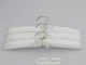 Набор 3 шт мягкие плечики Hangerworld 38 см белые сатиновые крючок хром - изображение 3