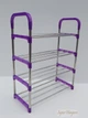 Полиця для взуття Shoe Rack FNZ4 фіолетового кольору на 4 яруса - зображення 3