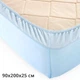 Простирадло на резинці трикотажне GM TEXTILE 90х200х25см 120г/м2 (Блакитний) - зображення 2