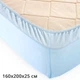Простирадло на резинці трикотажне GM TEXTILE 160х200х25см 120г/м2 (Блакитний) - зображення 2