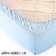 Простирадло на резинці трикотажне GM TEXTILE 200х200х25см 120г/м2 (Блакитний) - зображення 2