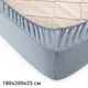 Простирадло на резинці трикотажне GM TEXTILE 180х200х25см 120г/м2 (Сірий) - зображення 2