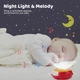 Музыкальный мобиль на кроватку Baby Bell Moon 3 в 1 с ночником, проектором и пультом управления малиновый - изображение 3
