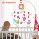 Музыкальный мобиль на кроватку Baby Bell Moon 3 в 1 с ночником, проектором и пультом управления малиновый - изображение 5