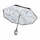 Зонт Up-Brella женский наоборот обратного сложения умный зонт (смарт зонт) Journal white - изображение 2