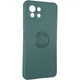 Силіконовий чохол з кільцем для Xiaomi Mi 11 Lite Dark Green - зображення 3