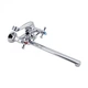 Смеситель для ванны двухвентильный Lamb 143 с поворотным изливом (75 21 143) Chrome Lidz - изображение 3
