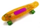 Пенни борд (Penny Board) "Fish Skateboards Original" с музыкальной и светящейся декой, Оранжевый - изображение 2