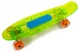Пенни борд (Penny Board) "Fish Skateboards Original" с музыкальной и светящейся декой, Зеленый - изображение 2