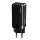 Блок питания Usams GaN Quick Charger 65W (2 Type-С+USB) для MacBook/Huawei/Lenovo/Dell/HP black - изображение 2