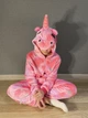Пижама кигуруми детская Kigurumi Единорог розовый со звездами для девочки размер 120 на рост 110-120 см - изображение 5