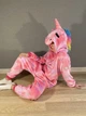 Пижама кигуруми детская Kigurumi Единорог розовый со звездами для девочки размер 120 на рост 110-120 см - изображение 6