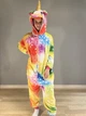 Пижама кигуруми для девочки Kigurumi Единорог со звездами цветной детский размер 120 на рост 110-120 см - изображение 1