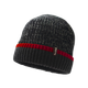 Шапка водонепроницаемая зимняя Dexshell DH353REDSM Cuffed Beanie, размер S/M (56-58 см), черная с красной полосой - изображение 1