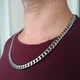 Цепочка мужская из нержавеющей стали Steel Braiding. Кубинское плетение. 9мм*56см - изображение 1