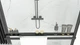 Душова стінка Rea Bler 70 black з полицею Evo REA-K7636 + HOM-00652 - зображення 4