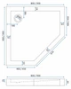 Душовий піддон REA DIAMOND 90x90 BLACK - изображение 8