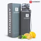 Пляшка для води Harmony Total Graphite 1 л. з контейнером для фруктів і захисним неопреновим чохлом - зображення 1