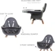 Стул для кормления Childhome Evolu 2 с бампером Natural/Anthracite (CHEVOCHNA) - изображение 9