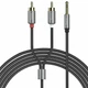 AUX кабель Hoco UPA10 Jack 3.5 to RCA 1.5m сірий - зображення 2