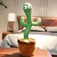 Танцующий кактус USB поющий 120 песен с подсветкой Dancing Cactus TikTok игрушка Повторюшка кактус зеленый - изображение 3