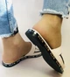 Женские шлёпанцы Evromoda 38 Белый с чёрным 2144 - изображение 8
