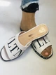 Женские шлёпанцы Evromoda 38 Белый с чёрным 2144 - изображение 9