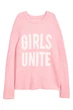 Джемпер H&M XS розовый надпись 212543052 - изображение 1
