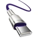 USB кабель Type-C на Type-C BASEUS Cafule Series Metal Data Cable |2m, 5A, 100W, PD|. Purple - зображення 4