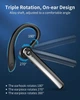 Бездротова bluetooth гарнітура Yincine 990 з шумоподавленням та подвійним мікрофоном Чорна - зображення 3